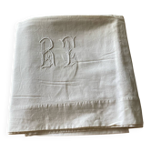 Drap ancien monogramme RT