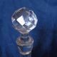 Lot de 2 carafes en cristal taille main cul meule