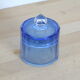 Blue Bohemian crystal toilet jar bottle, glass