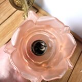 Old pink and golden brass wall lamp
