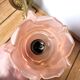 Old pink and golden brass wall lamp