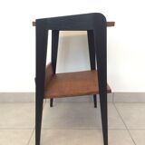 Table d'appoint à 2 niveaux des années 60