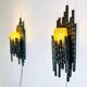 Brutalist Wall Lamps By Marcel Fantoni For Fantoni Studio Firenze, Italy 1960S