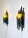 Brutalist Wall Lamps By Marcel Fantoni For Fantoni Studio Firenze, Italy 1960S