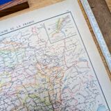 Military map of France, original printed in 1896.