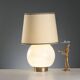 White glass table lamp from the 1970s-80s.