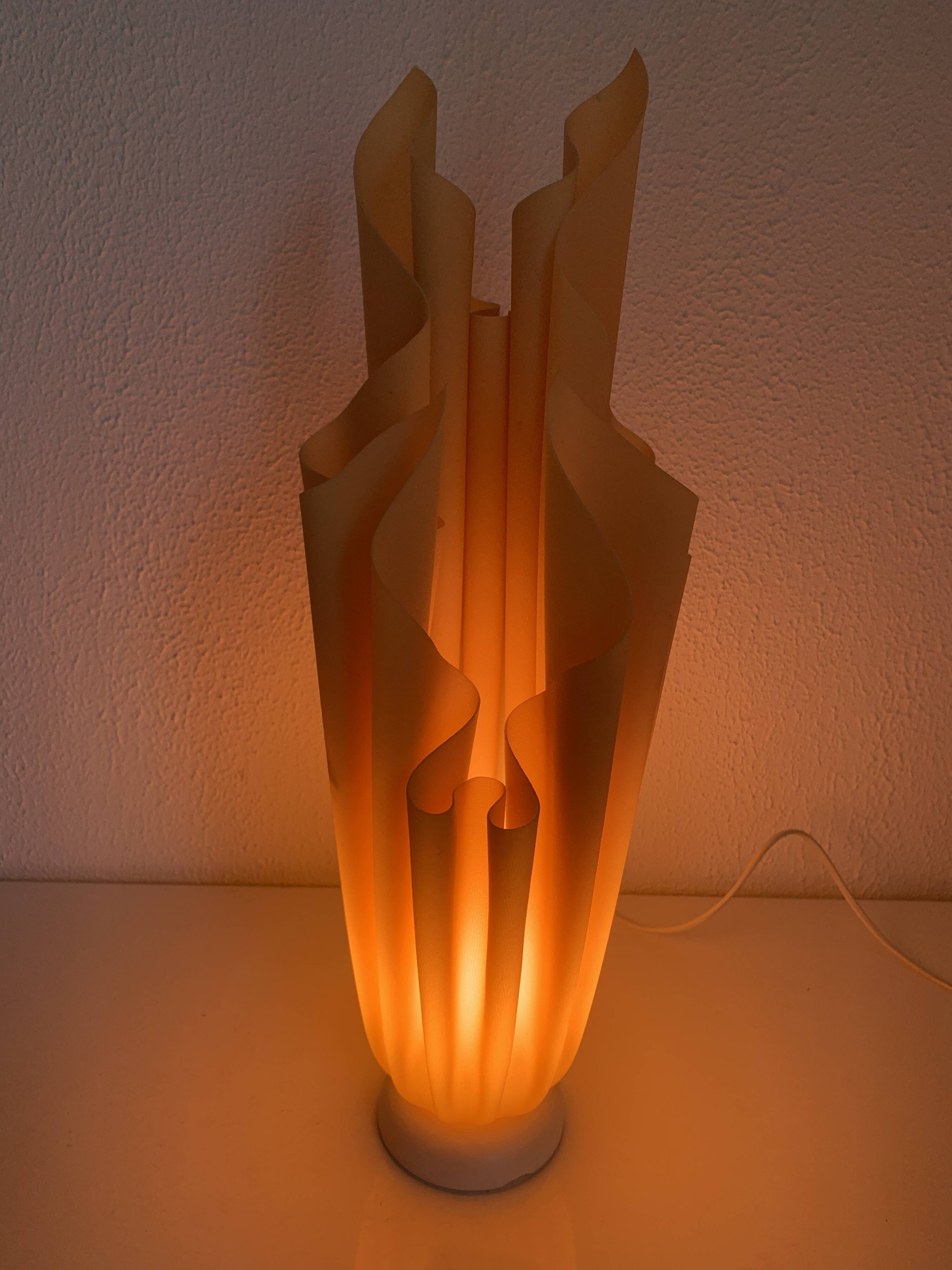 Vintage 1970 Athena Georgia Jacob salmon draped lamp - 50 cm