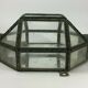 Metal and brass wall light with mirror background 1900