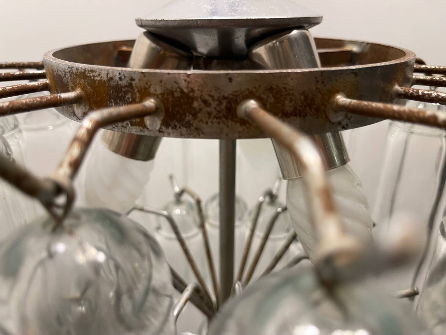 Murano Glass Tube Chandelier 1970’s