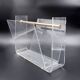 "Omega" magazine rack by David Lange, Roche Bobois plexiglass, 1970