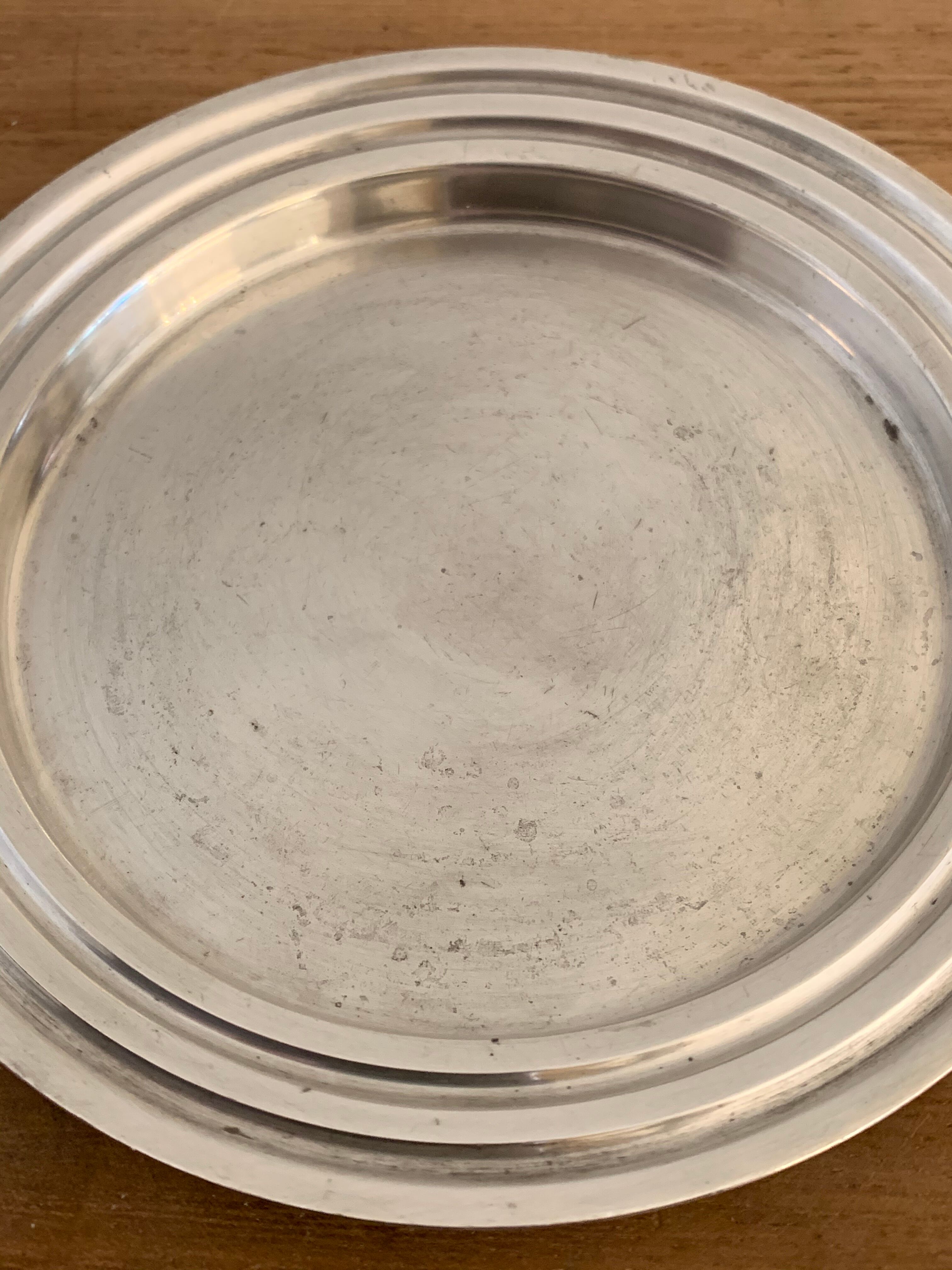 Christofle bottle underside in art deco silver metal