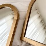 Lot de deux petits miroirs doré