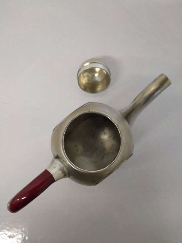 Service À Thé Et À Café Cosi Tabellini Century 24 Pewter Et Bakélite Rouge