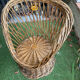 Very beautiful vintage rattan set: 4 armchairs and a table (75/57cm).