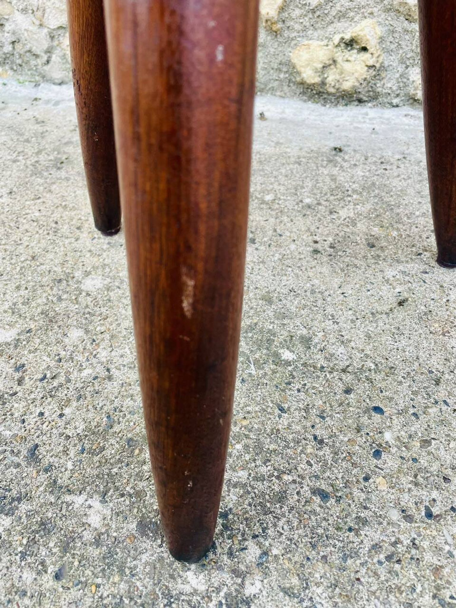 Vintage "Berger" stool, tall, in ash, Charlotte Perriand, 1950s
