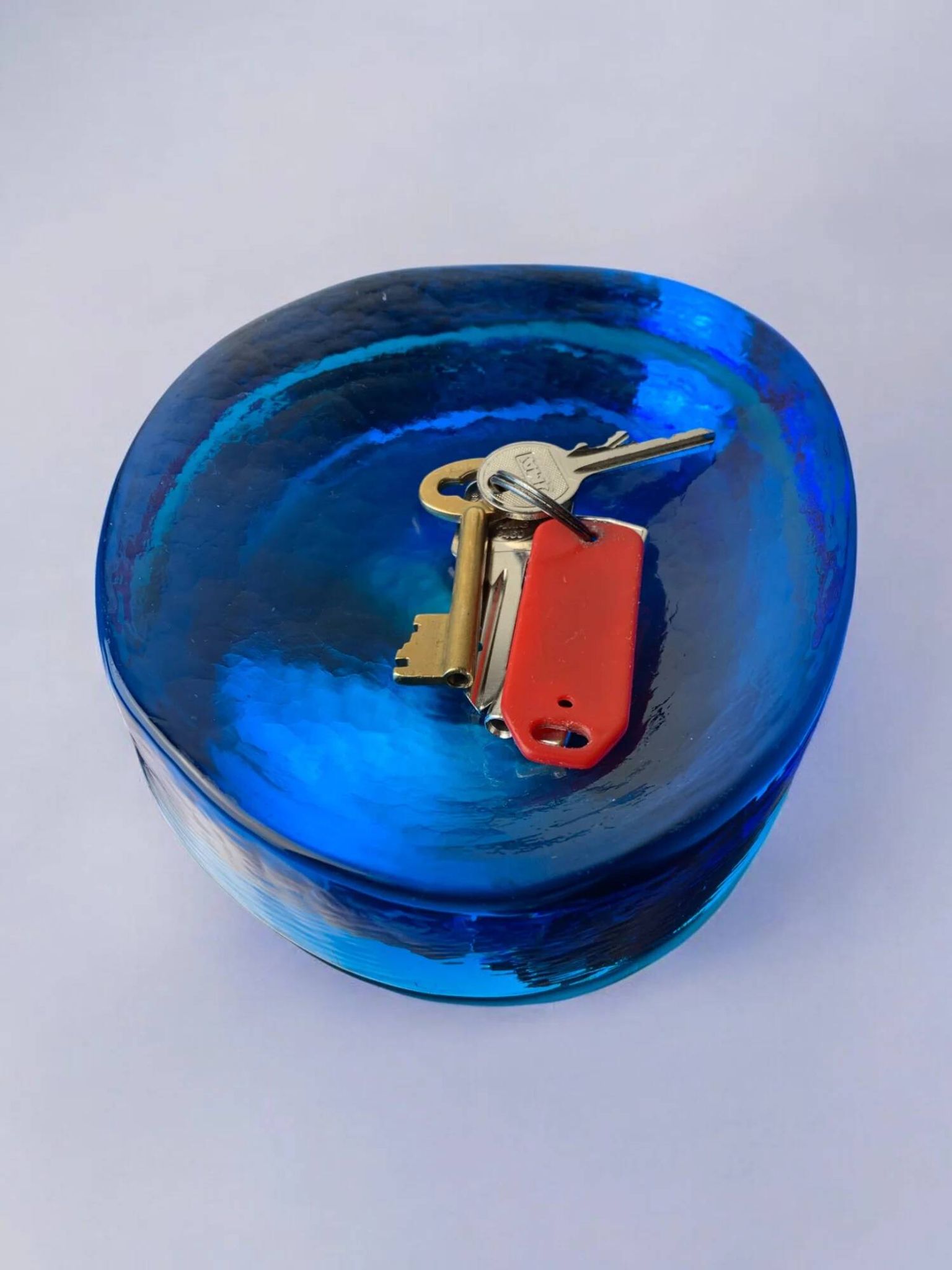 Cendrier bleu par V. Nason en verre de Murano, Italie, 1960
