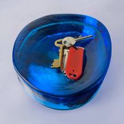 Cendrier bleu par V. Nason en verre de Murano, Italie, 1960