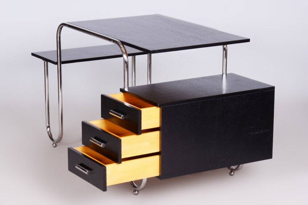 Bauhaus Oak Writing Desk by Robert Slezak, Czechia, 1930s