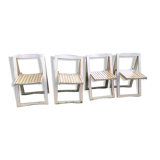 Series of 4 folding chairs