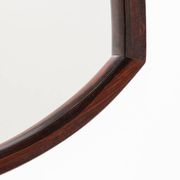 Thomas Poss Eferfolger wall mirror in rosewood triangular Denmark 1960