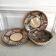 Trio of vintage oriental ceramic plates and ramekin