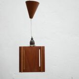 Vintage Scandinavian teak pendant lamp