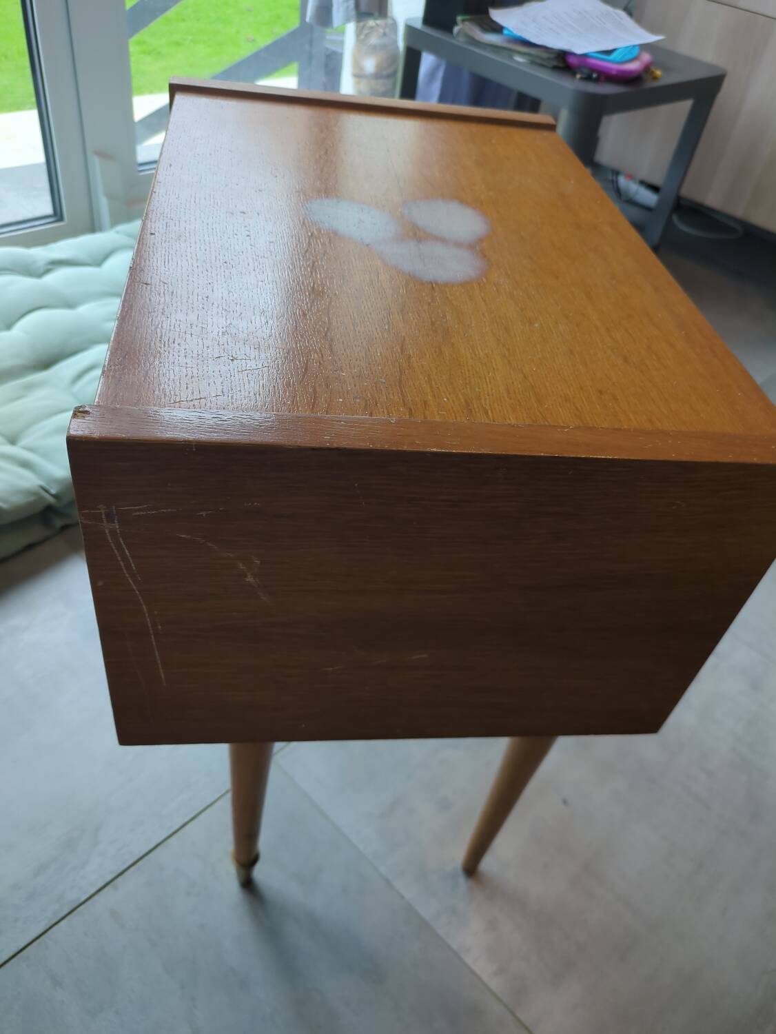 Vintage wooden bedside tables