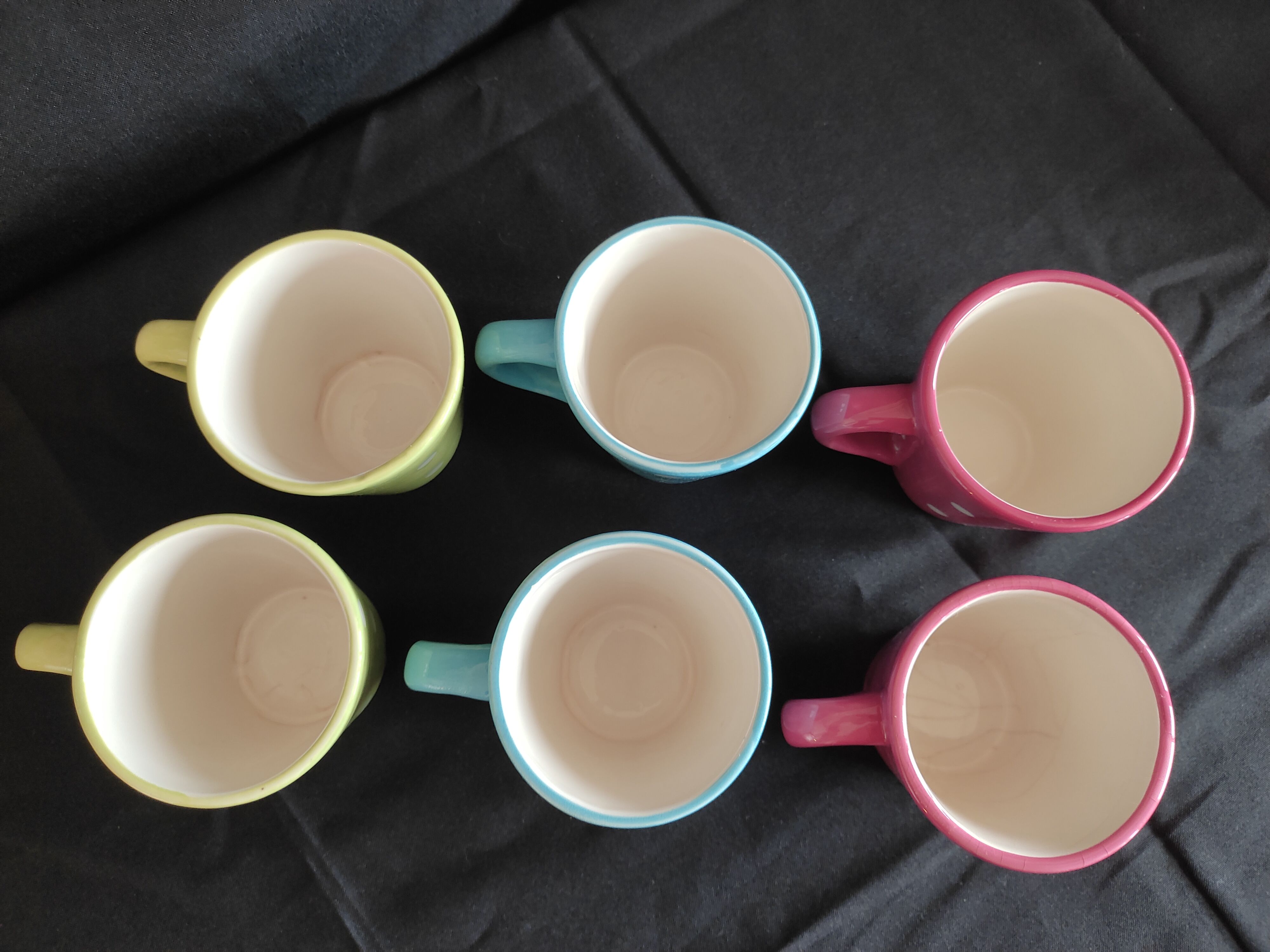 Colorful polka dot cups