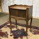 Louis XV style bedside table with curtains in beech from the 1950s.