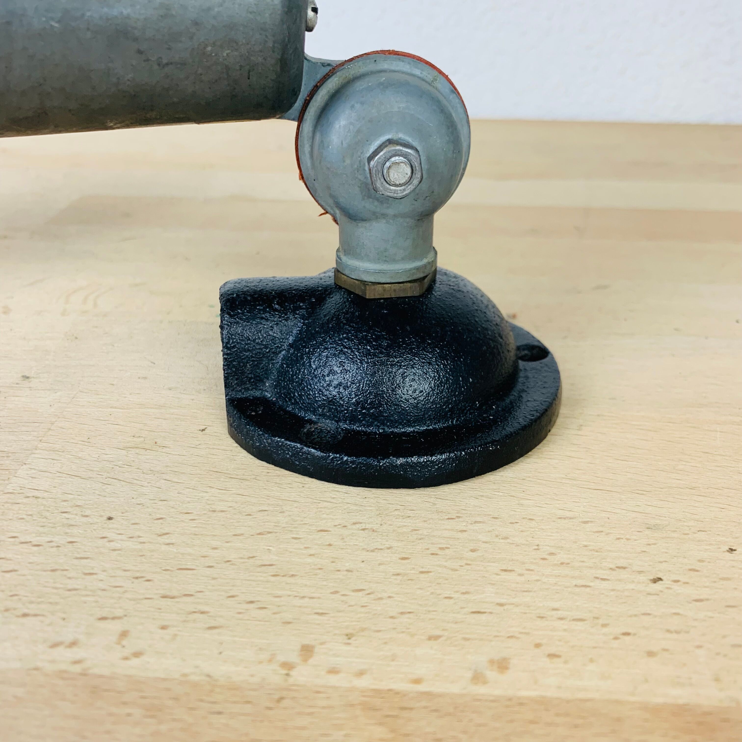 Pair of industrial metal spot wall lights in loft style.