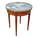 Antique bouillotte table with marble top, Louis XVI style