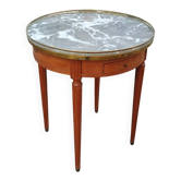 Table bouillotte ancienne plateau marbre style louis xvi