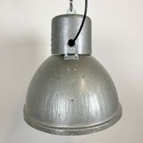 Oval industrial polish factory pendant lamp from mesko, 1970s