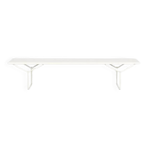 "400" bench in white wood by Harry Bertoia for Knoll International.