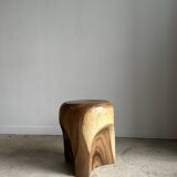 End of sofa, stool or monoxyl side table in solid suar