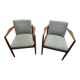 Ensemble de 2 chaises/fauteuils de salle à manger danois en teck