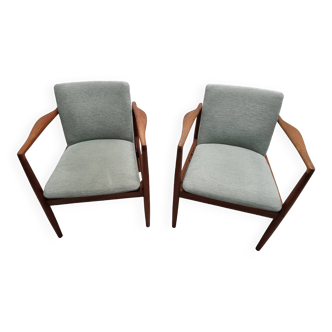 Set of 2 Danish teak dining chairs/armchairs