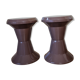 Pair of diabolo stools Giganplast, Italy, Space age
