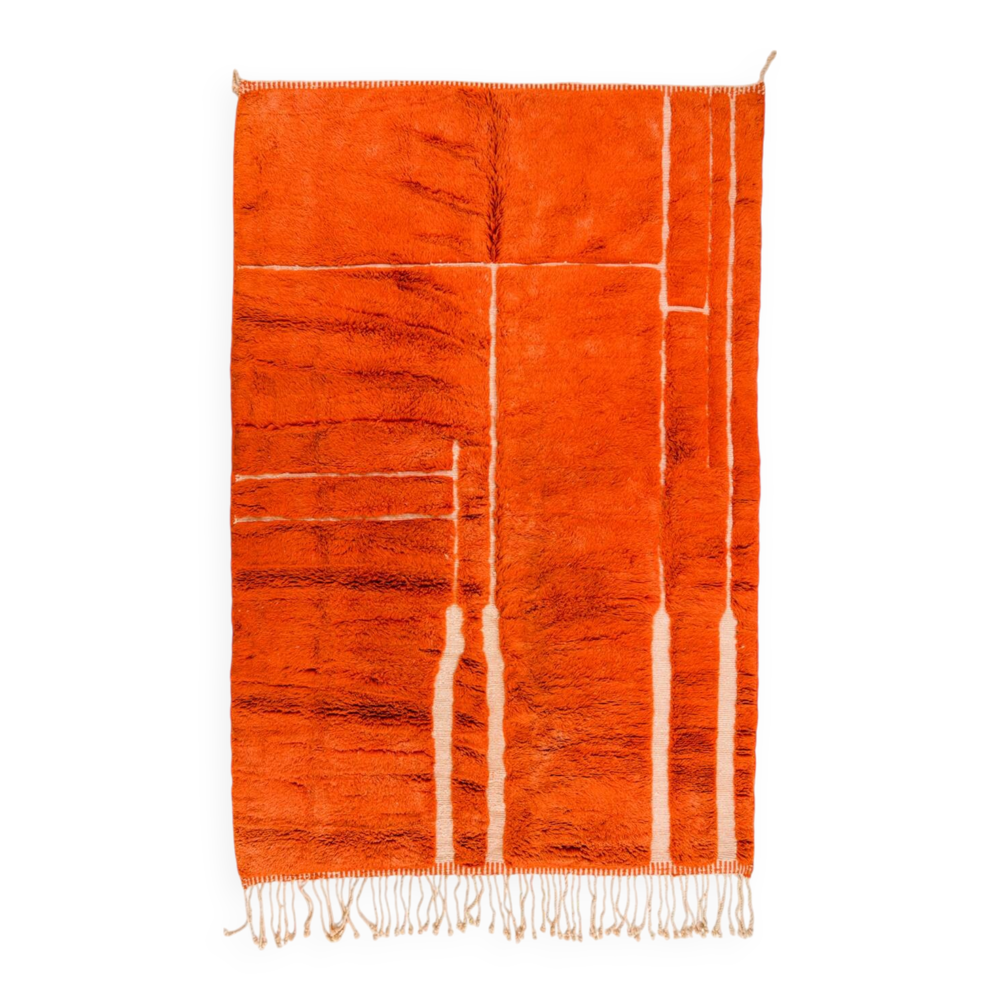 Moroccan Berber rug Mrirt orange terracotta