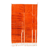 Moroccan Berber rug Mrirt orange terracotta
