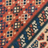 Grand tapis Kilim vintage, en laine turque tissée à plat, motif géométrique, 296 x 212 cm