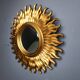 Vintage gilded resin sunburst mirror, 1960s