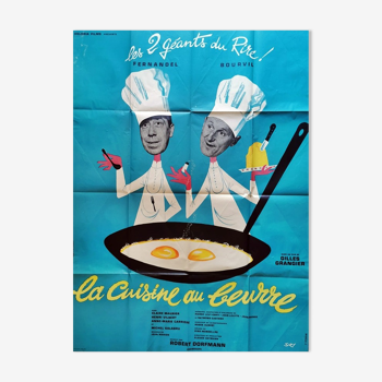 original poster 1963 model A la cuisine au beurre Fernandel Bourvil 120x160 cm
