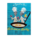 Affiche originale 1963 modèle a la cuisine au beurre fernandel bourvil 120x160 cm