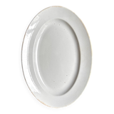 Creil & Montereau oval dish in white ironstone, "Labrador" service