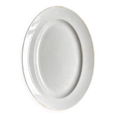 Creil & Montereau oval dish in white ironstone, "Labrador" service