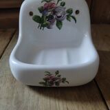 Wall soap holder porcelain flower