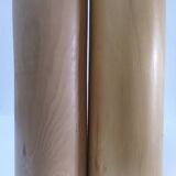 Two designer solid wood "pencil" lamp bases