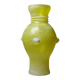Murano baluster vase, yellow, frosted glass in Seguso style, vintage 1960.