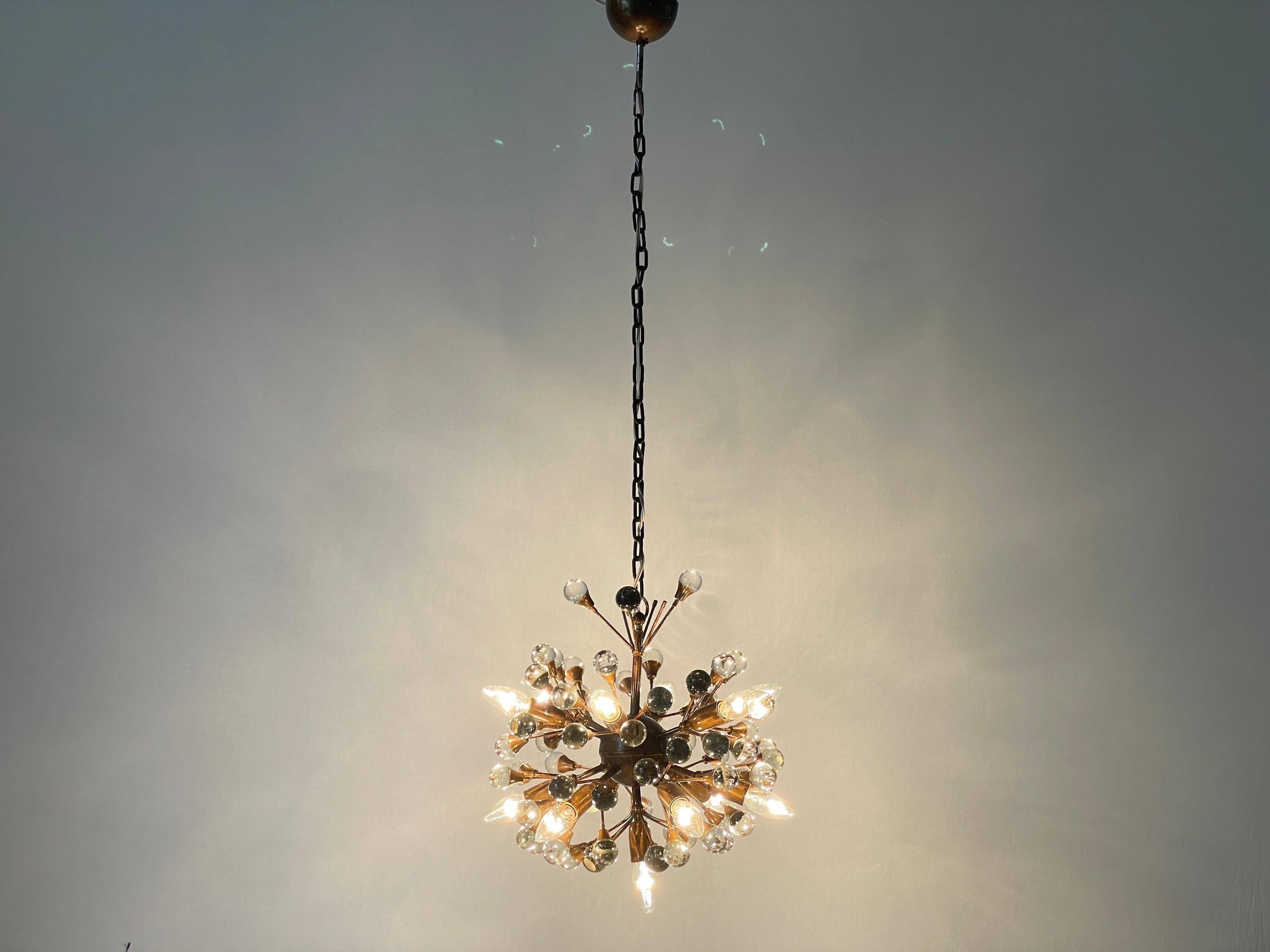 Atomic chandelier by Vereinigte Werkstätten München, 1950s, Germany